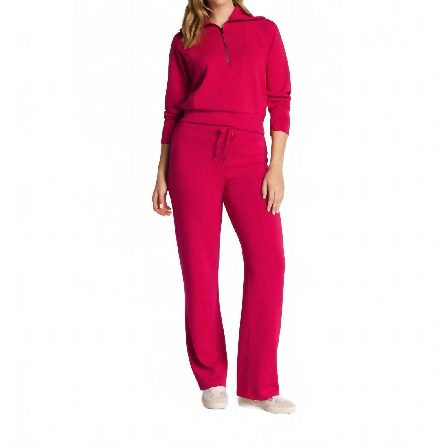 New Spanx Airessential Straight Leg Pants In Fuschia